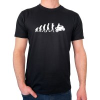 Herren T-Shirt Evolution Motorradfahrer Silhouette
