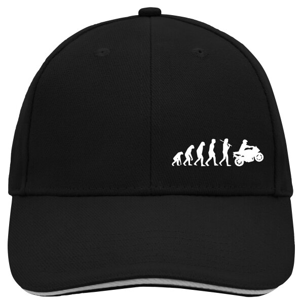 Kappe Evolution Motorradfahrer Silhouette