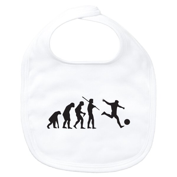 Baby Lätzchen Evolution Fußballspieler Silhouette