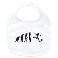 Baby Lätzchen Evolution Fußballspieler Silhouette