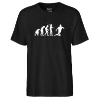 Herren T-Shirt Evolution Fu&szlig;ballspieler Silhouette