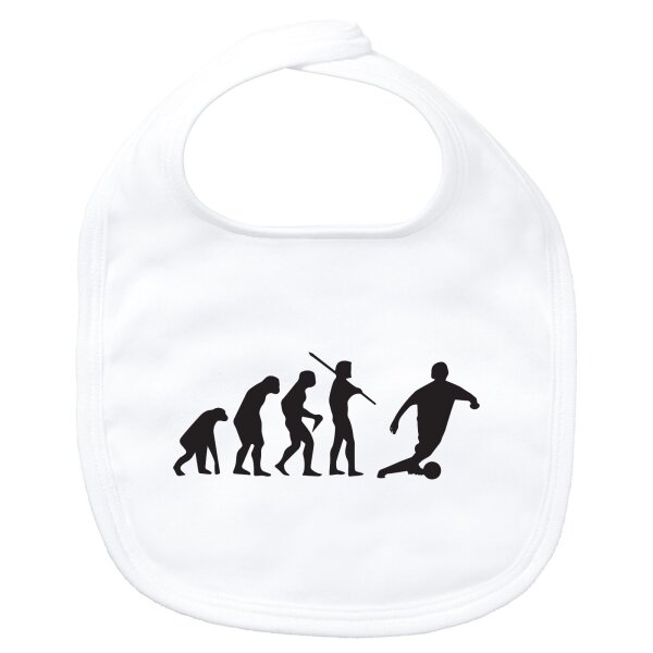 Baby Lätzchen Evolution Fußballspieler Silhouette