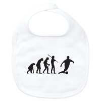 Baby Lätzchen Evolution Fußballspieler Silhouette