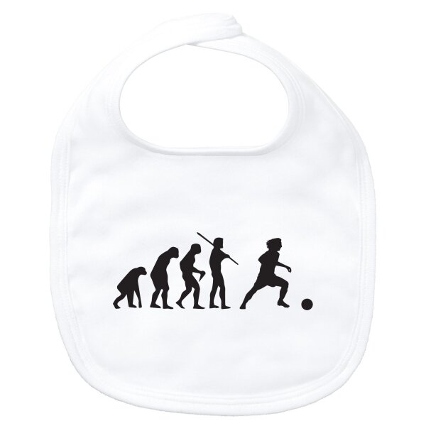 Baby Lätzchen Evolution Fußballspielerin Silhouette