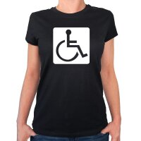 Damen T-Shirt Rollstuhl Symbol