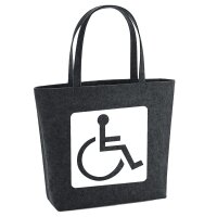 Filzshopper Rollstuhl Symbol, 22 Liter