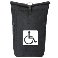 Kurierrucksack Rollstuhl Symbol 30-44 Liter Black Melange