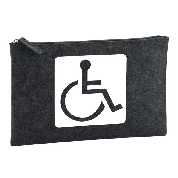 Kulturbeutel Rollstuhl Symbol 1 Liter Charcoal
