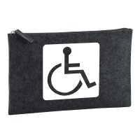 Kulturbeutel Rollstuhl Symbol 1 Liter Charcoal