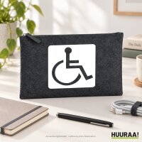Kulturbeutel Rollstuhl Symbol 1 Liter Charcoal