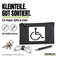 Kulturbeutel Rollstuhl Symbol 1 Liter Charcoal