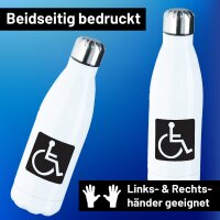 Trinkflasche Rollstuhl Symbol 500ml Edelstahl Wasserflasche