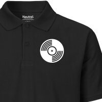 Damen Polo Shirt Schallplatte Silhouette