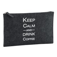 Kulturbeutel Keep calm and drink coffee Schriftzug 1...