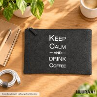 Kulturbeutel Keep calm and drink coffee Schriftzug 1...