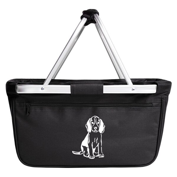 Einkaufskorb faltbar Beagle Silhouette 20 Liter Black