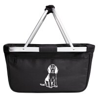 Einkaufskorb faltbar Beagle Silhouette 20 Liter Black