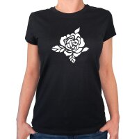 Damen T-Shirt Rose Silhouette