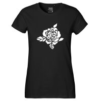 Damen T-Shirt Rose Silhouette
