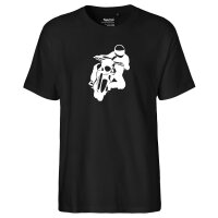 Herren T-Shirt Motorradfahrer Silhouette
