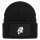 Beanie mit Patch Motorradfahrer Silhouette Black