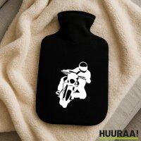 W&auml;rmflasche Motorradfahrer Silhouette