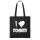 Jutebeutel I love zombies Herz 10 Liter
