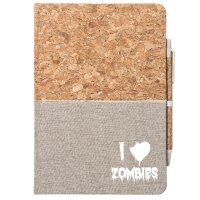 Notizbuch A5 I love zombies Herz 80 Blatt inkl....