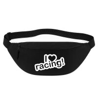 Bauchtasche I love racing! Herz 2,5 Liter Black