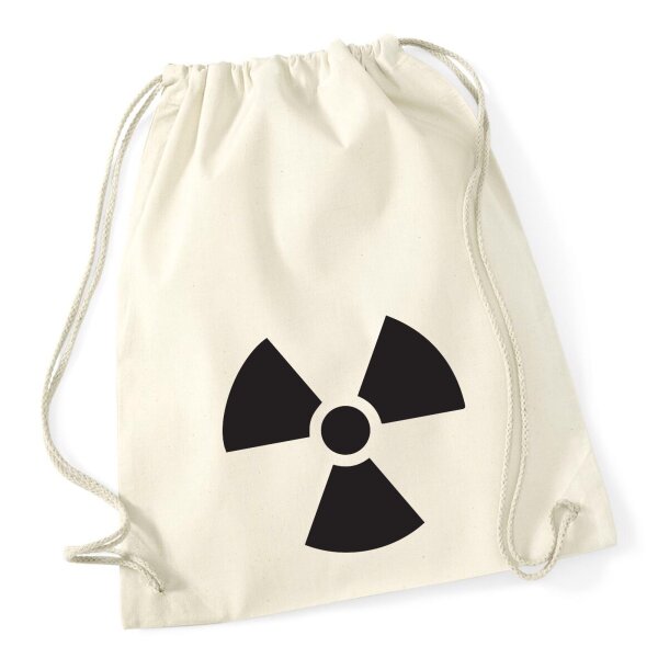 Turnbeutel Radioaktivität Symbol 12 Liter