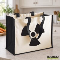 Jutetasche Radioaktivität Symbol 21 Liter Black