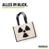 Jutetasche Radioaktivität Symbol 21 Liter Black