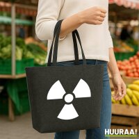 Filzshopper Radioaktivität Symbol, 22 Liter