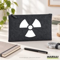 Kulturbeutel Radioaktivität Symbol 1 Liter Charcoal