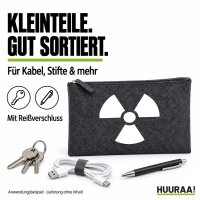 Kulturbeutel Radioaktivität Symbol 1 Liter Charcoal