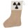 Weihnachtsstrumpf Radioaktivität Symbol Beige Jute