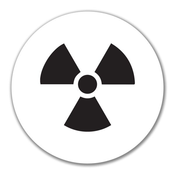 Aufkleber Radioaktivität Symbol 10cm rund