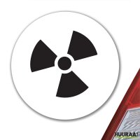 Aufkleber Radioaktivität Symbol 10cm rund
