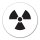 Aufkleber Radioaktivität Symbol 10cm rund