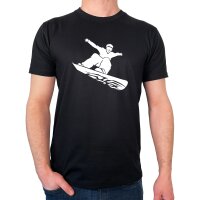 Herren T-Shirt Snowboarder Silhouette