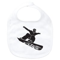 Baby Lätzchen Snowboarder Silhouette