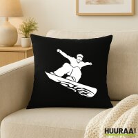Kissen Snowboarder Silhouette 40x40cm