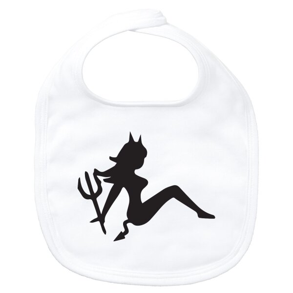 Baby Lätzchen Teufelin Silhouette