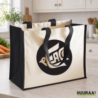 Jutetasche Peace Taube 21 Liter Black
