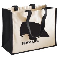 Jutetasche Fehmarn Umriss 21 Liter Black