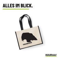 Jutetasche Fehmarn Umriss 21 Liter Black