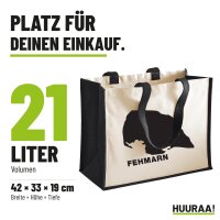 Jutetasche Fehmarn Umriss 21 Liter Black