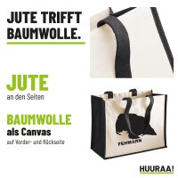 Jutetasche Fehmarn Umriss 21 Liter Black