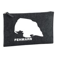 Kulturbeutel Fehmarn Umriss 1 Liter Charcoal
