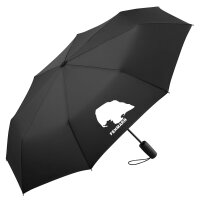 Regenschirm Fehmarn Umriss 98cm Schwarz